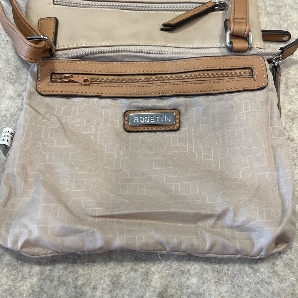 ROSETTI - Small, Tan/Beige, Crossbody Purse with Adjustable Strap EUC - Picture 6 of 9